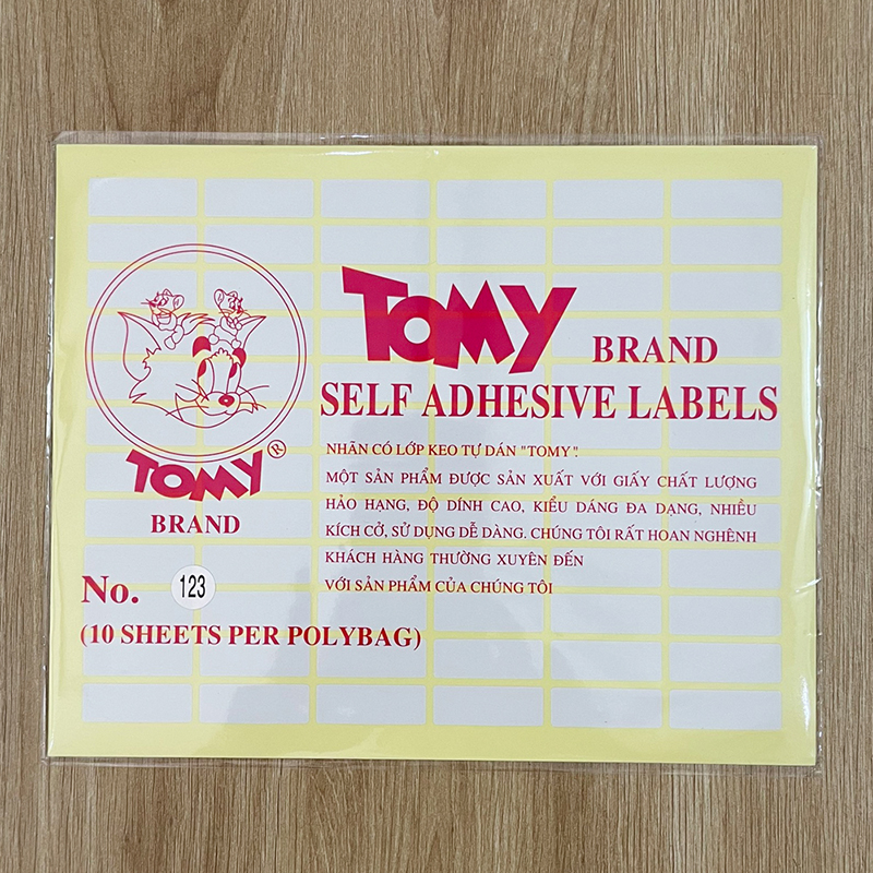 Giấy decal A5 Tomy 123